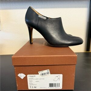 Coach Black Leather Women's Heels